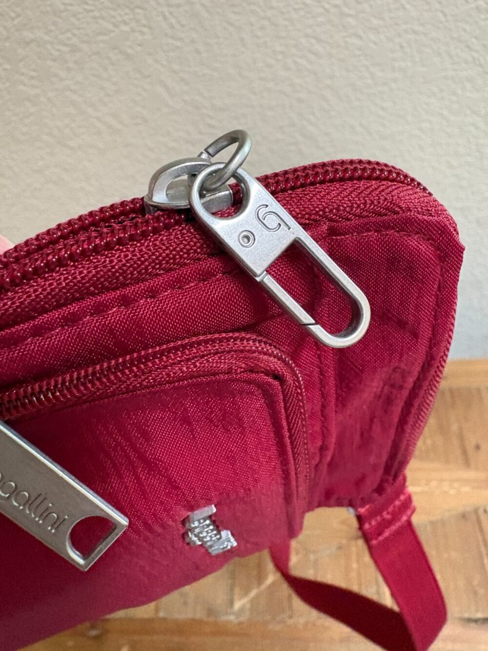 Baggallini Women's Securtex Anti-theft Activity Crossbody Bag in Ruby Red - Picture 11 of 12